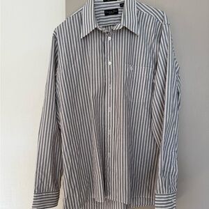 Dior Grey, Purple, White Striped Men's Shirt